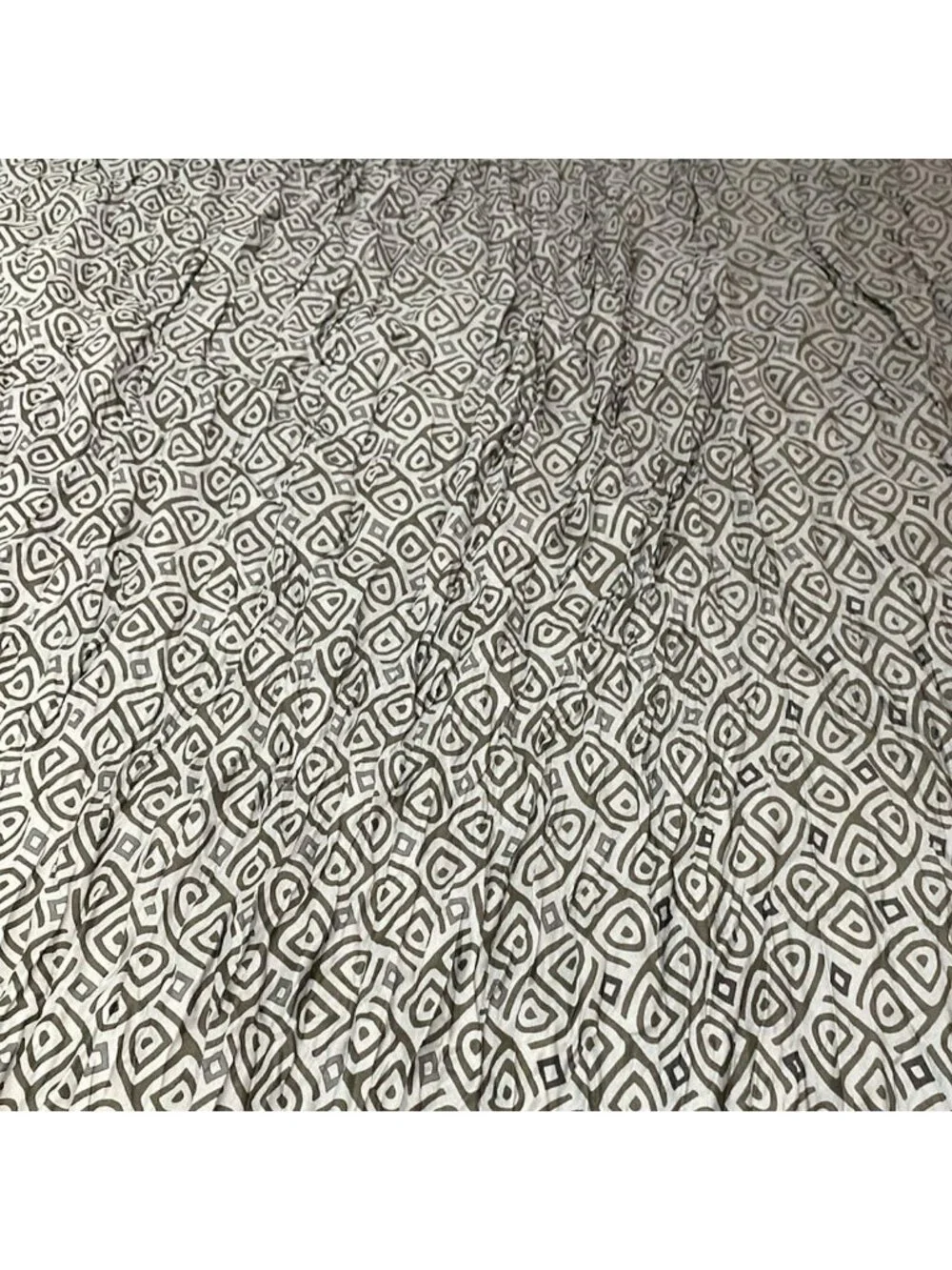 Hermes Shawl Carre Dark Gray White Black Cotton Silk Scarf - Picture 5 of 6